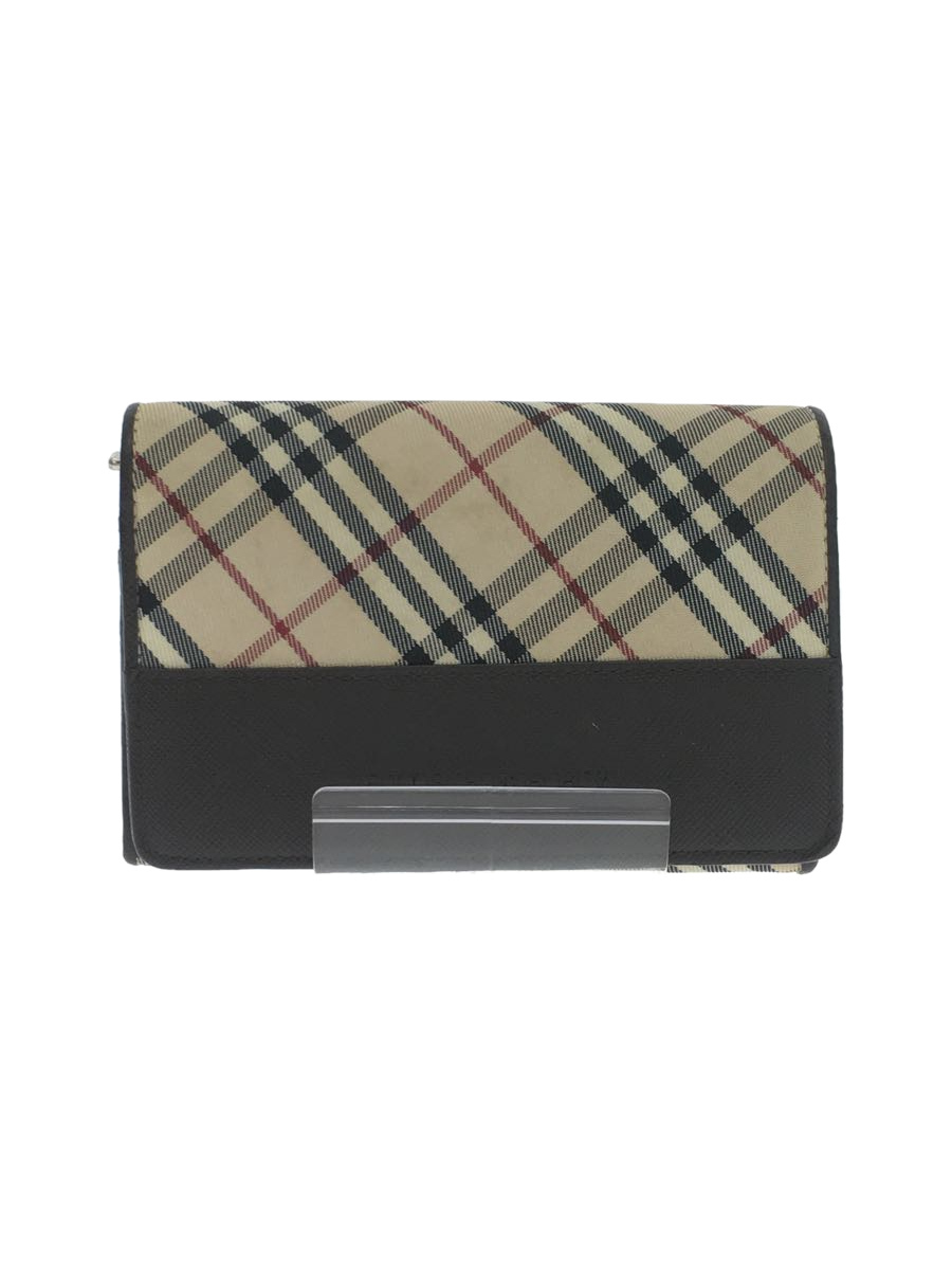 バーバリー BURBERRY 財布 レディース 二つ折り財布 ブラック×ブラウン