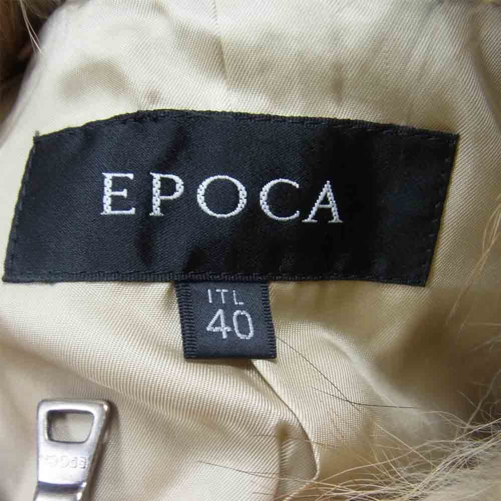 美品☆EPOCA エポカ トレンチコート ライナー ラクーンファー ベルト 40 EPOCA エポカ ラクーン ファー ベルト ダウン コート ベージュ系 40