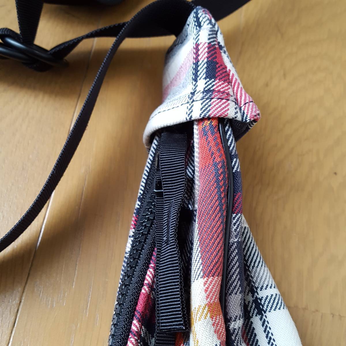美品 ポーター×アトモス コラボ ショルダーバッグ チェック PORTER 