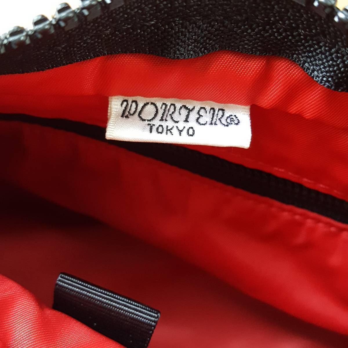 美品 ポーター×アトモス コラボ ショルダーバッグ チェック PORTER 