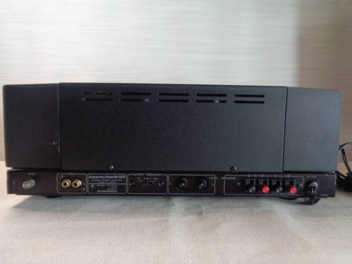 ♪オンキョー インテグラ ONKYO INTEGRA M-505 パワーアンプ オーディオ機器 ●電源 OK 他動作未確認 Integra ONKYO プリメインアンプ JONKYO A-917R 音響機器
