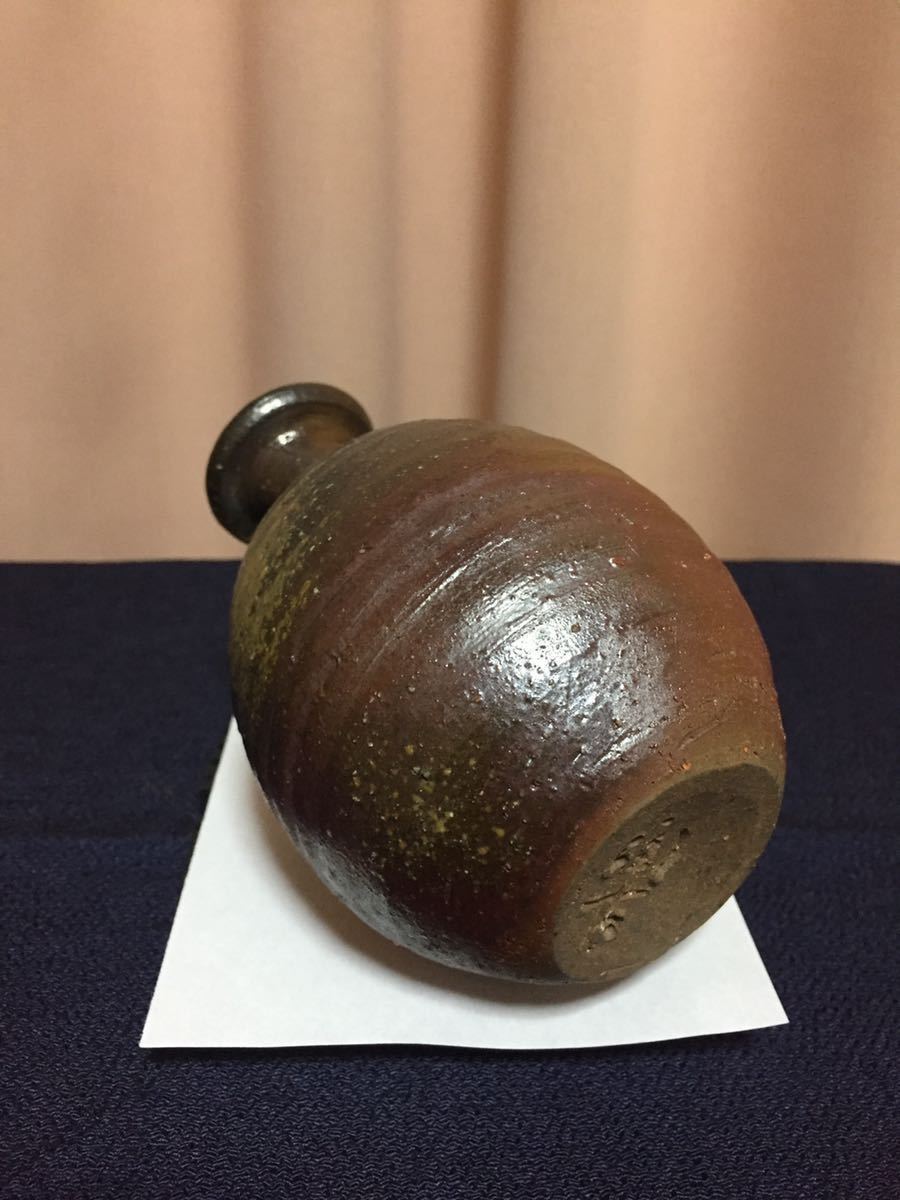 備前焼 小西陶古の花入れ・花瓶 霧箱有り 小西陶古 徳利 徳利