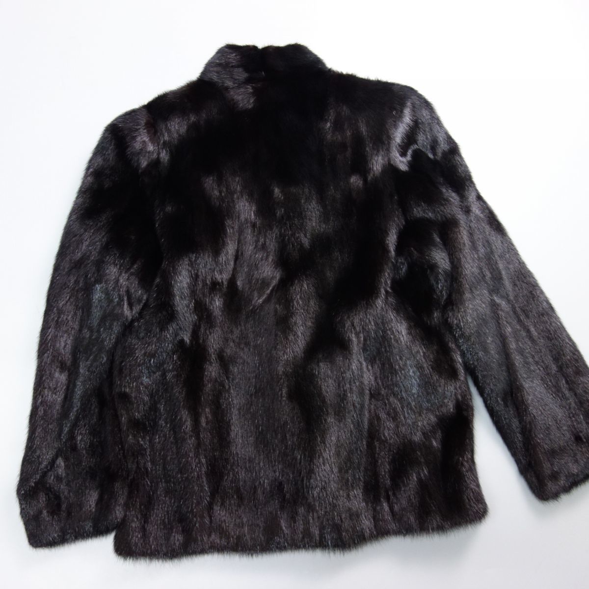 1円 極美品 JULIAN Partina ミンク ハーフコート ダークブラウン 11号 