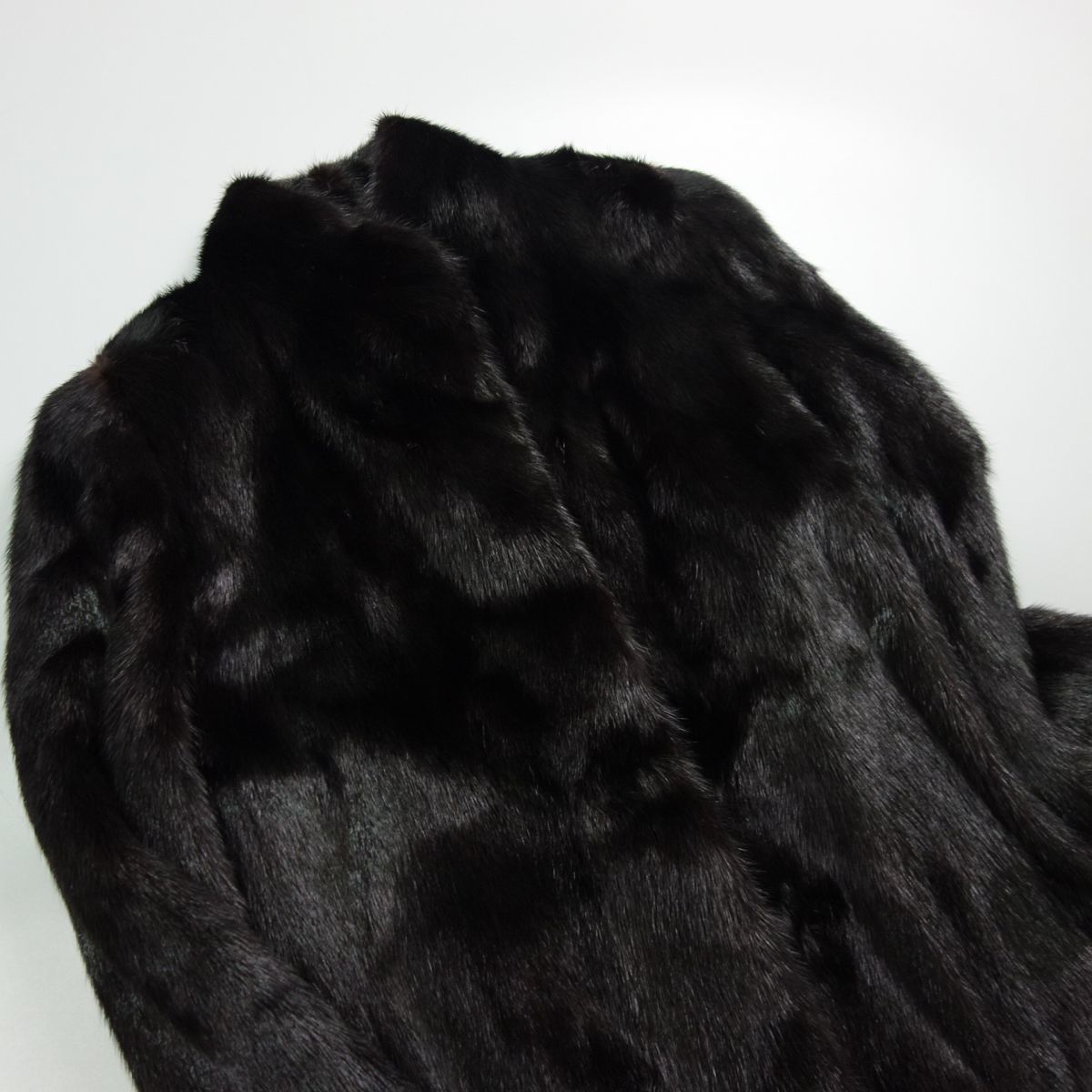 1円 極美品 JULIAN Partina ミンク ハーフコート ダークブラウン 11号 