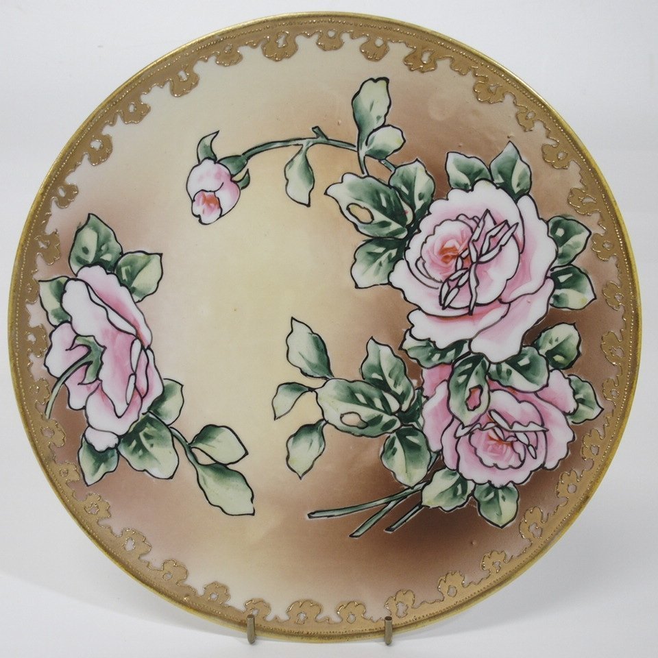 オールドノリタケ金彩薔薇プレート