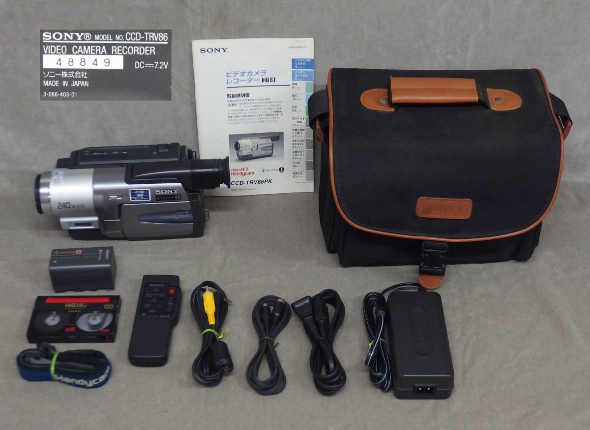 動作確認済み !! SONY Hi8ビデオカメラ CCD-TRV86 SONY カメラ、