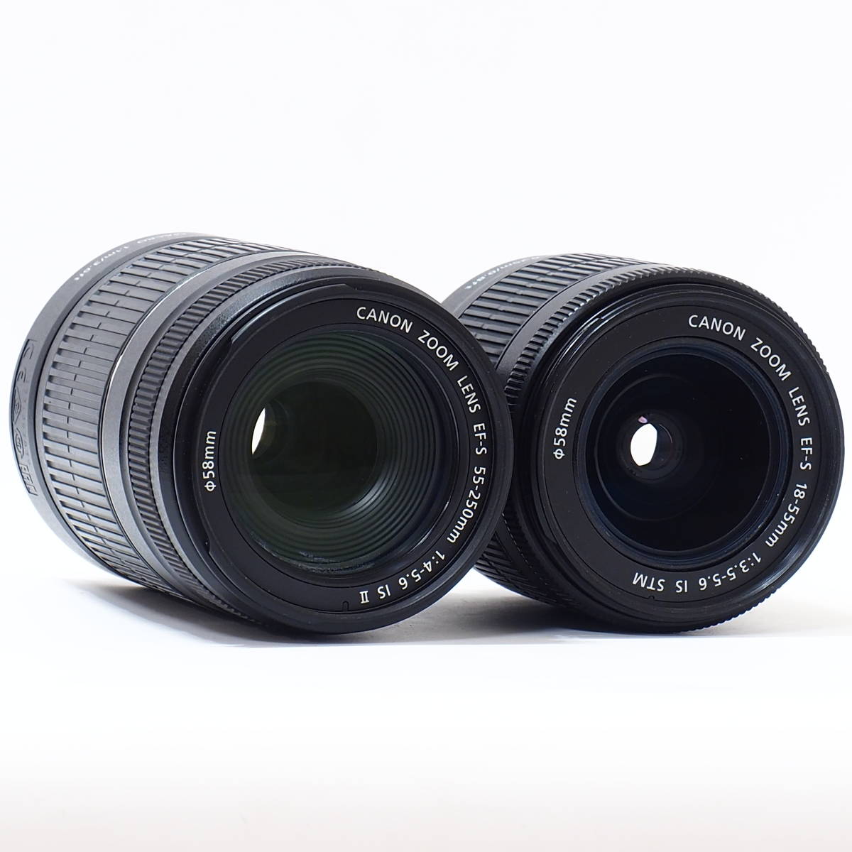 2セット）Canon EF-S18-55mm / EF-S55-250mm Canon EF-S18-55mm・55