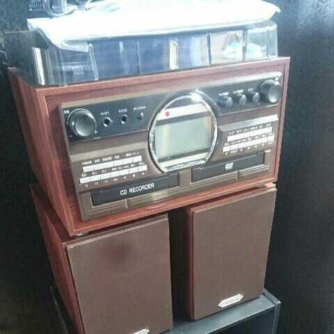 DVDカラオケ録音機能付木製CDコピー多機能プレーヤー ◯動作確認済み