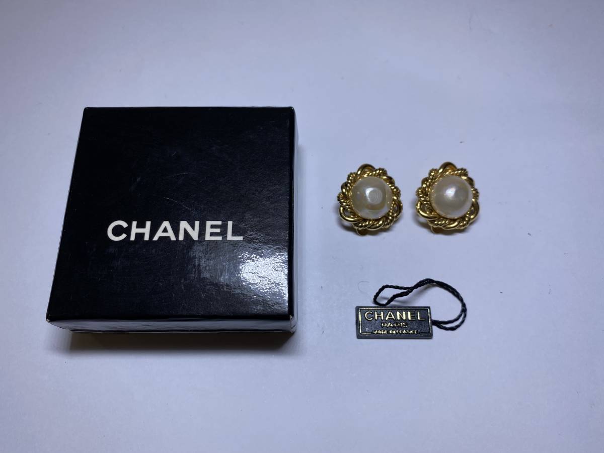 ☆CHANEL シャネル イヤリング ゴールド パール アクセサリー 箱付☆E