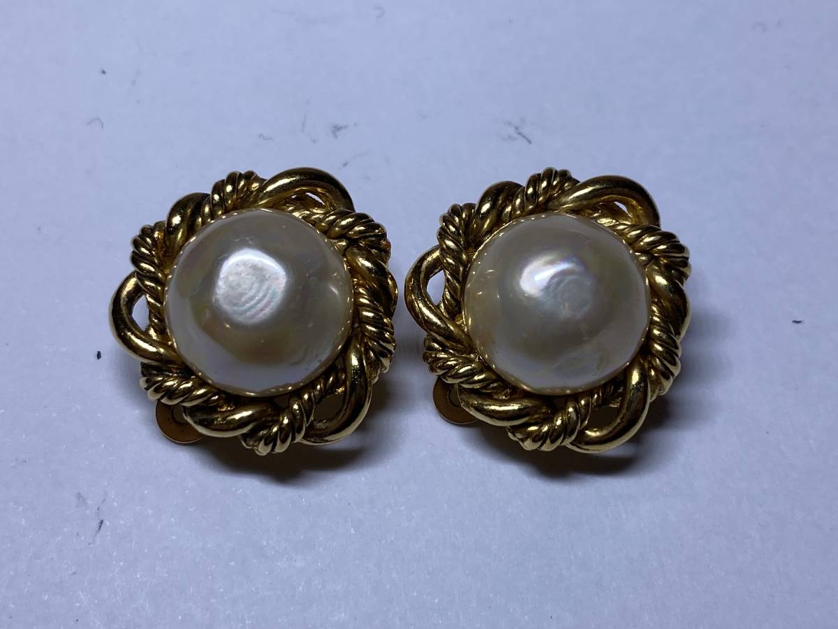 ☆CHANEL シャネル イヤリング ゴールド パール アクセサリー 箱付☆E