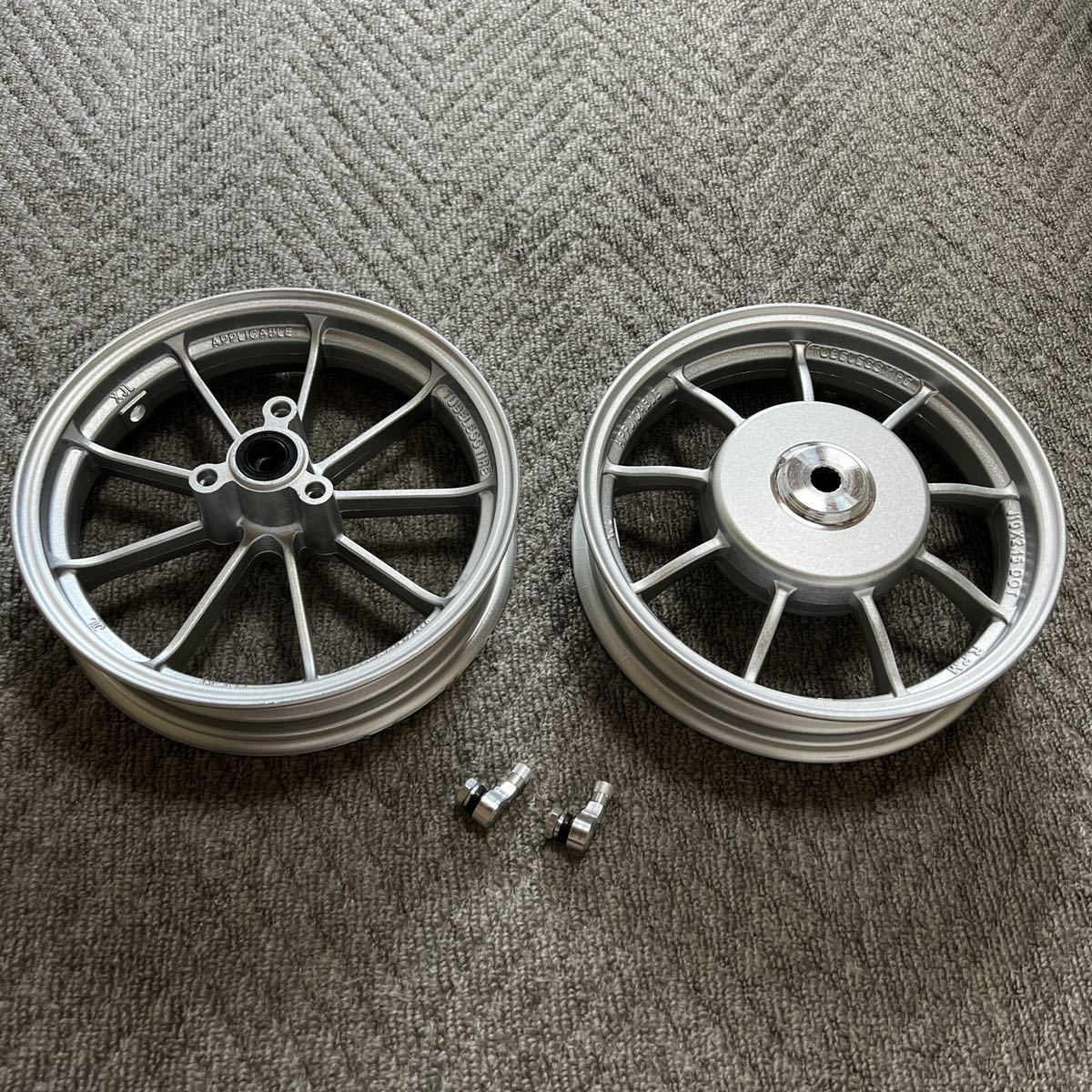 新品 ヤマハ スーパーJOG ZR ホイールセット 9本スポーク ジョグ ZR