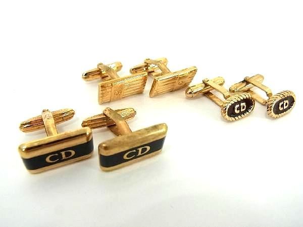 1円 ■美品～■ Christian Dior クリスチャンディオール カフリンクス カフス ビジネス 紳士 メンズ 8点セット まとめ売り DA1012ss