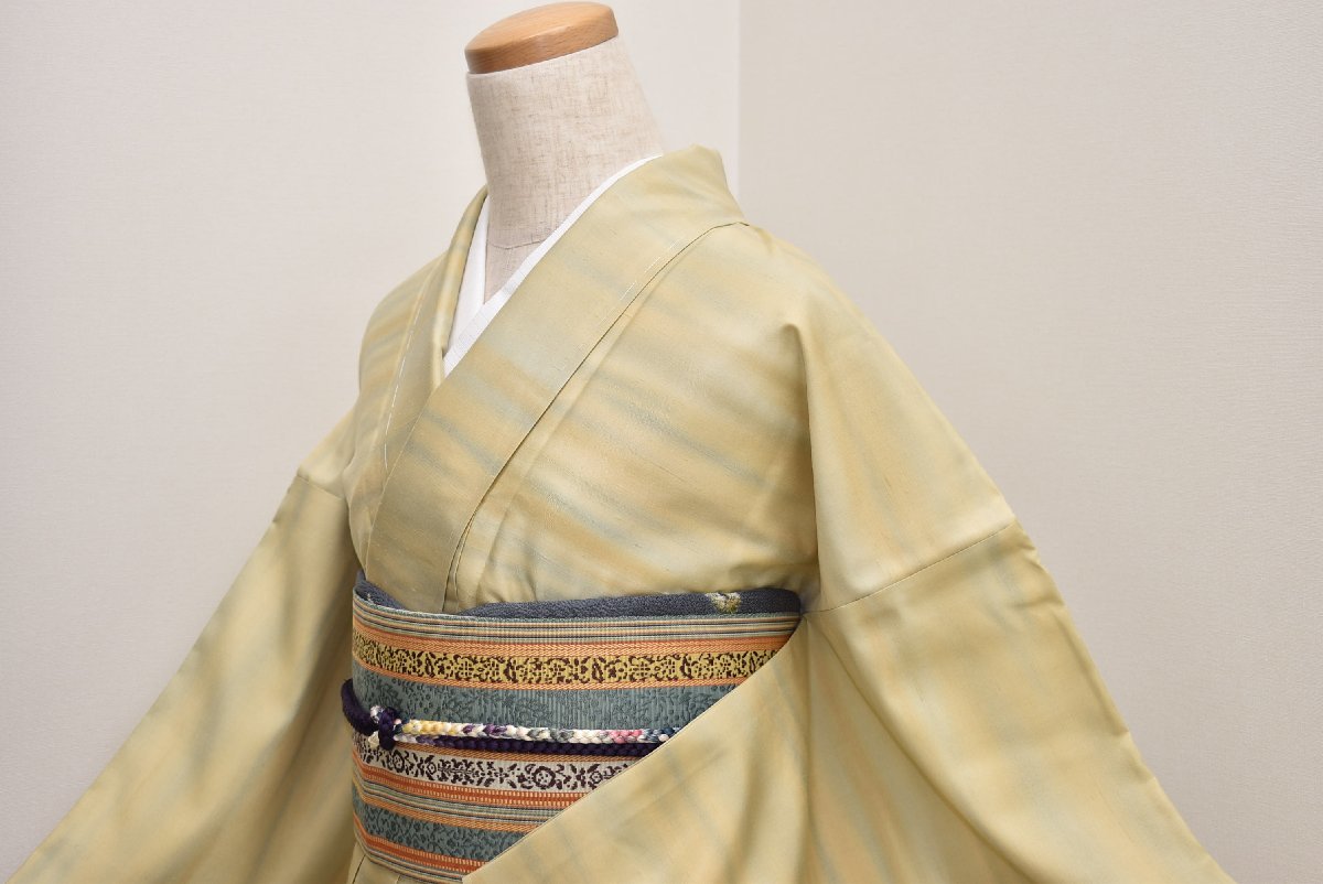驚きの破格値，格安 【参考上代98.9万円】 紋紗反物 柿渋染 染匠十一 