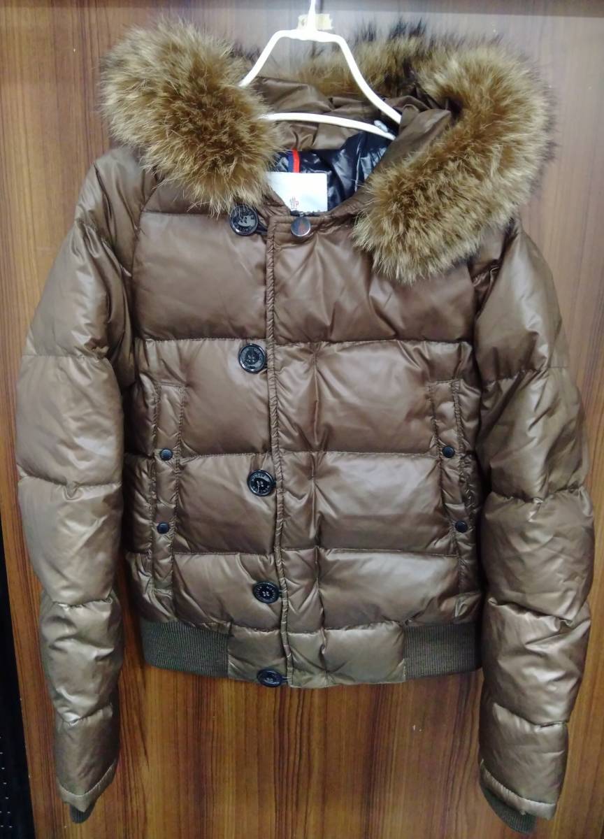 MONCLER / モンクレール フーディーダウンジャケット ブラウン サイズ0 
