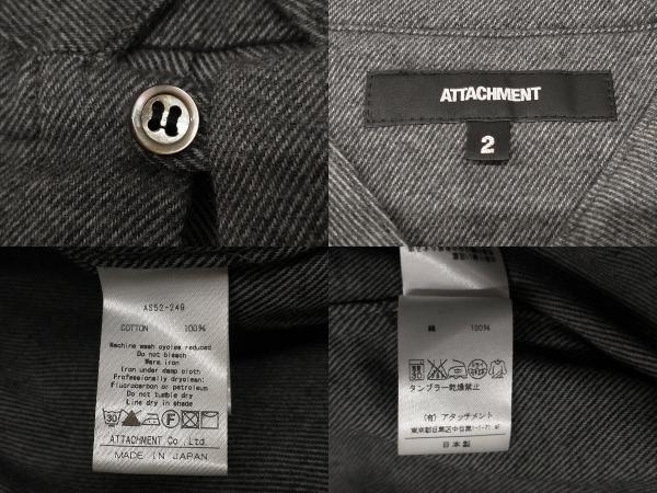 ATTACHMENT アタッチメント 長袖シャツ 15AW 甘撚りビエラチュニック 