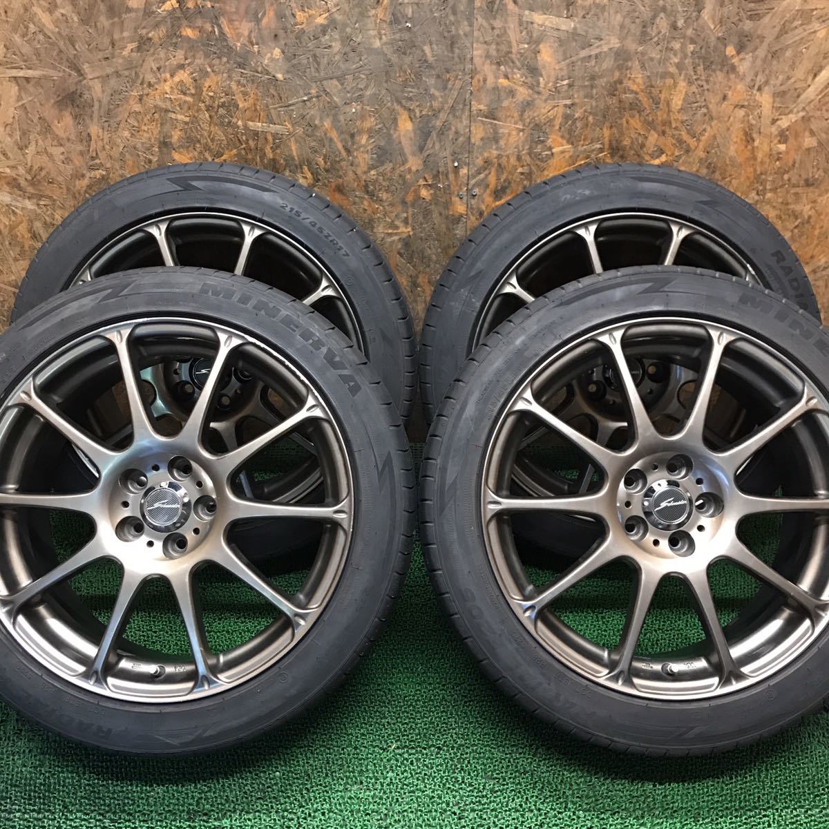 A-TECH SCHNEIDER 17×7J 100/5H 215/45ZR17 タイヤ付き H-166 福岡 引