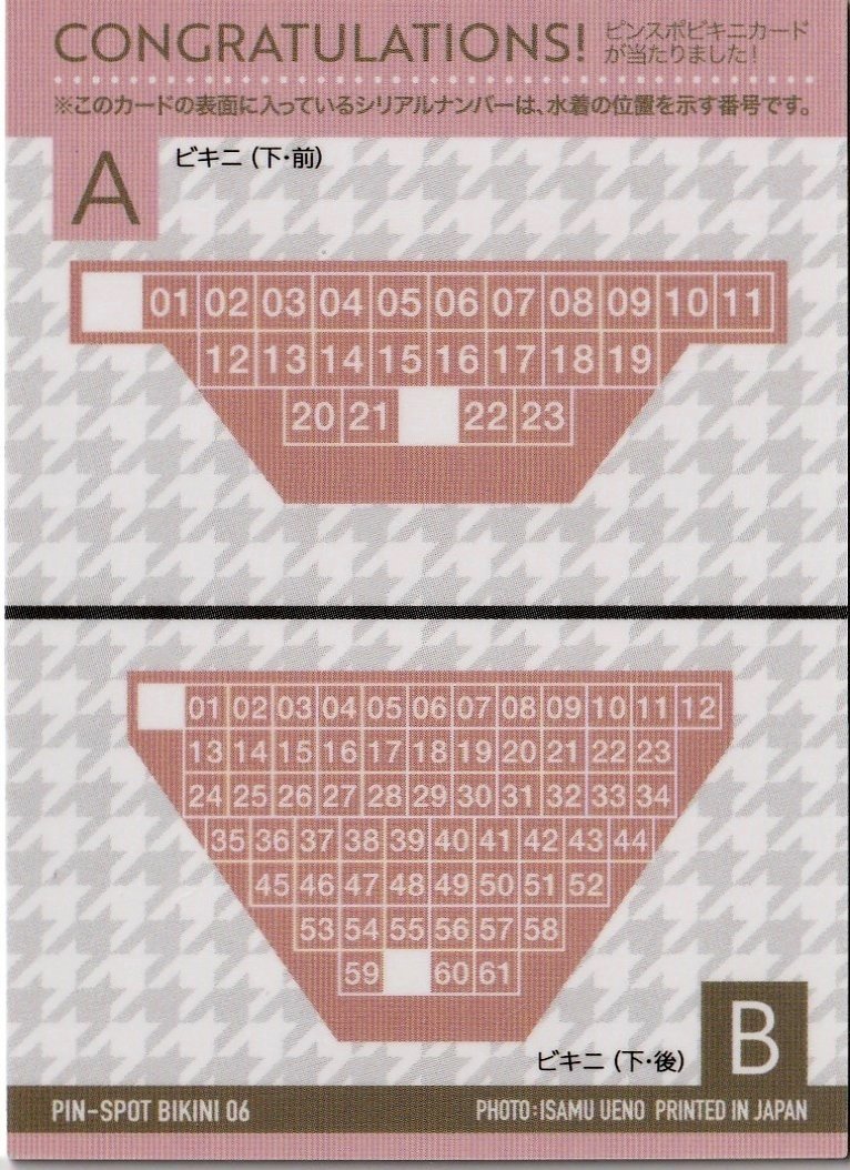 東雲うみVol.2】59/61 ピンスポビキニカード06(パンティバック 最下部