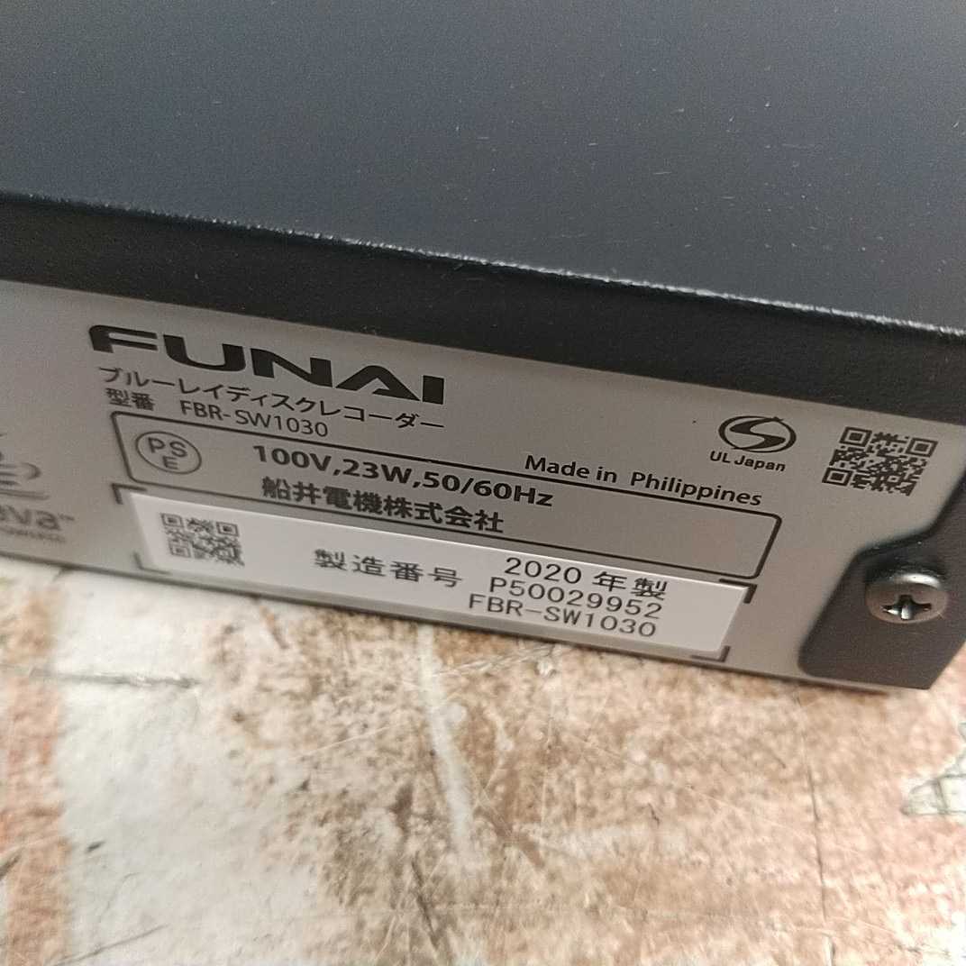 フナイFUNAI2020年ブルーレイディスクレコーダー FBR-SW1030
