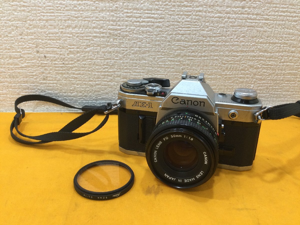 ジャンク品 Canon キャノン AE-1 フィルムカメラ / CANON LENS FD 50mm