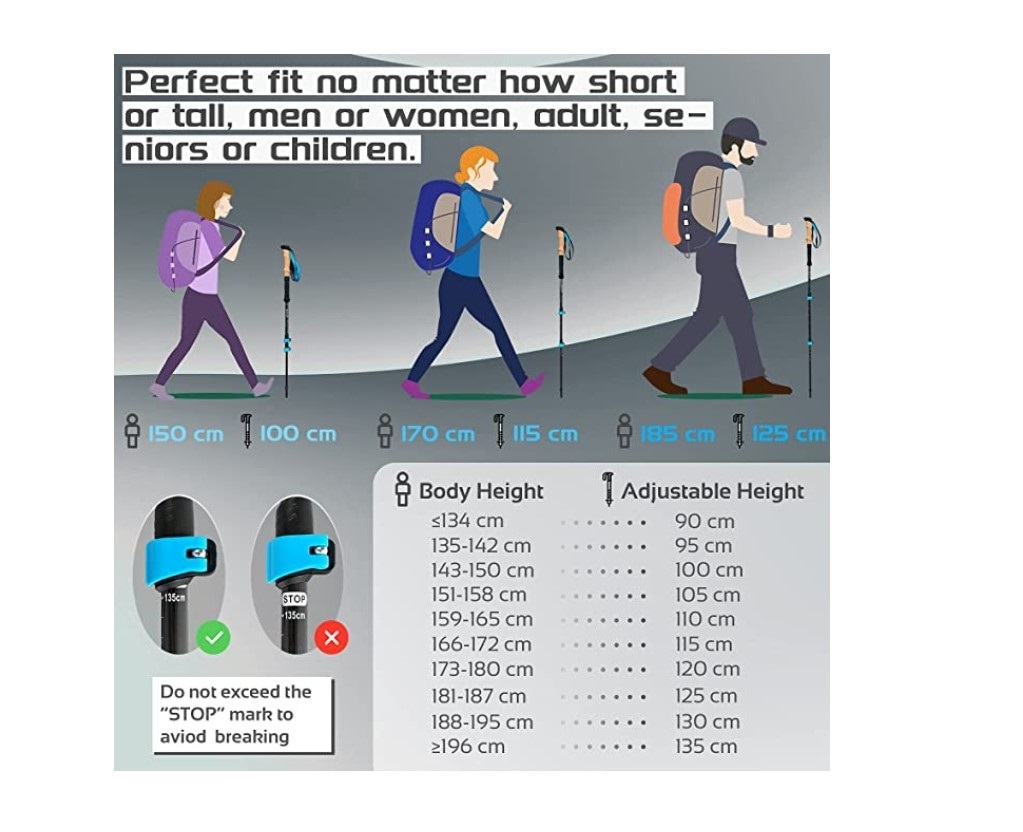 トレッキングポール ステッキ 【ピンク】 カーボン素材 フリップロック機能 コルクグリップ【新品】登山 ウォーキング
