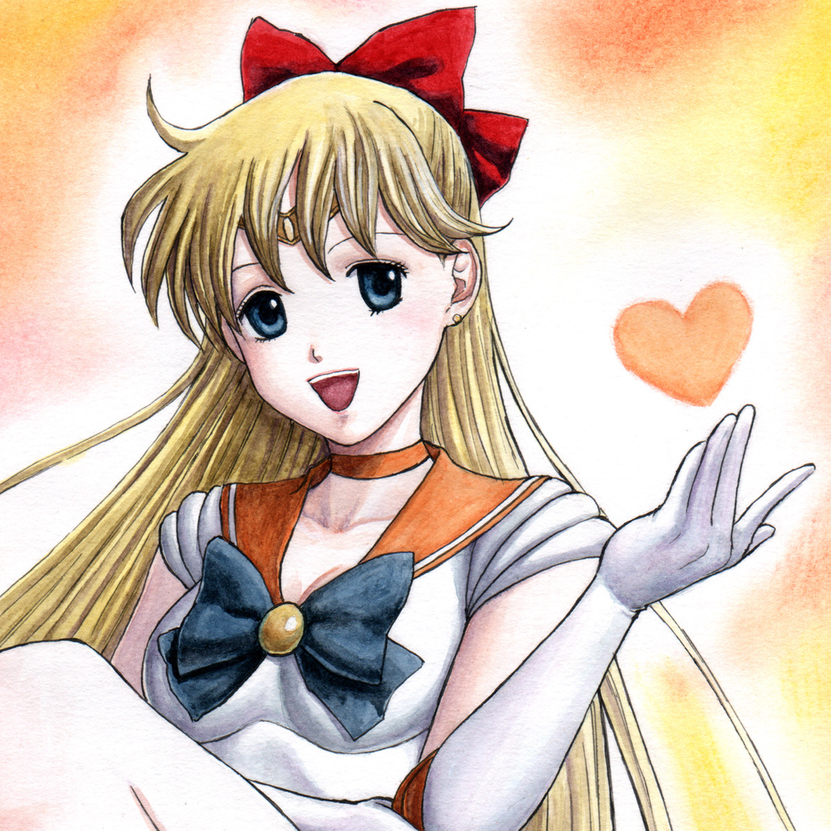 同人手描きイラスト セーラームーン セーラーヴィーナス 愛野美奈子