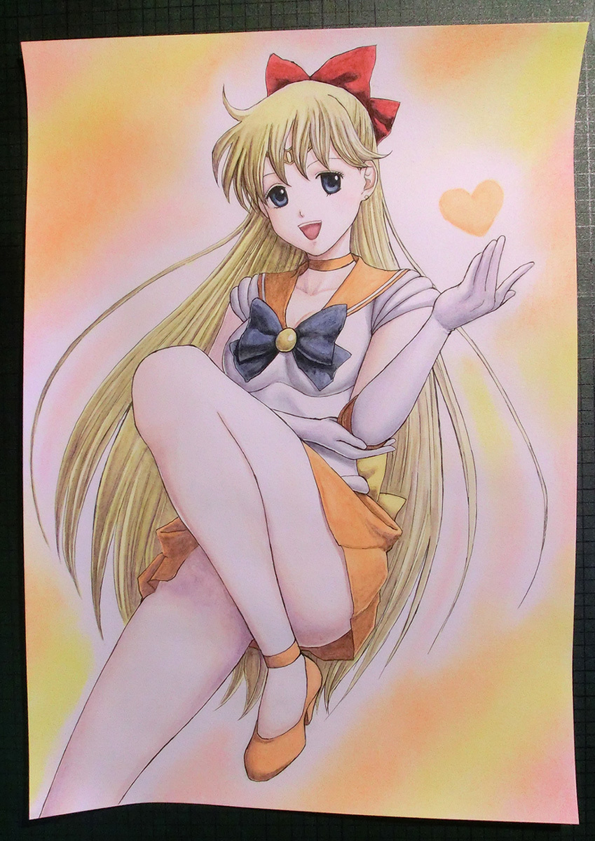同人手描きイラスト セーラームーン セーラーヴィーナス 愛野美奈子