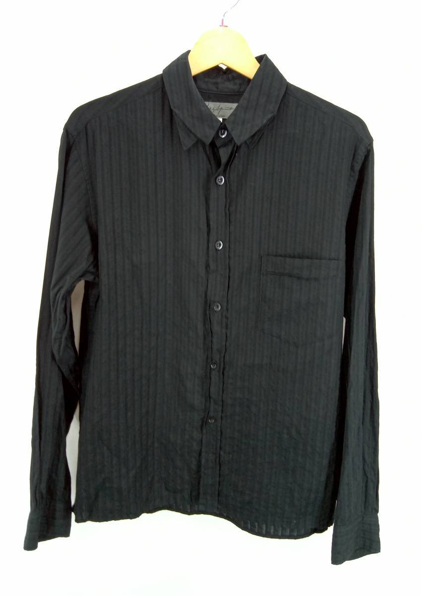 ☆ YOHJI YAMAMOTO ヨウジ ヤマモト HC-B13-013 長袖シャツ ストライプ  