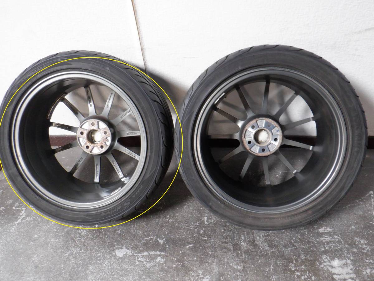 ASSO パルティーレ 17インチ PCD98 5穴 7.5J Off+35 チタングレー 中古 