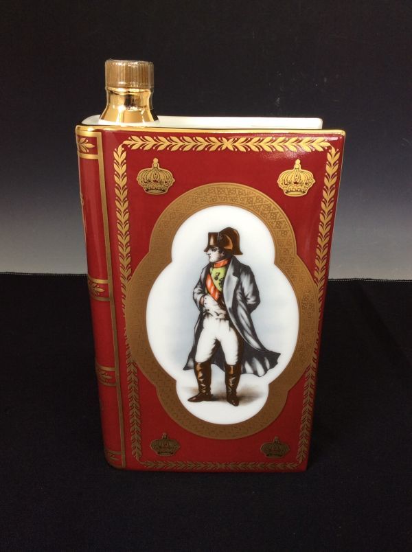 永久定番 未開栓 古酒 CAMUS NAPOLEON 赤陶器 替栓付き 箱縦25cm 横15cm カミュ ナポレオン ブック 赤 アルコール ブランデー コニャック 管41370304