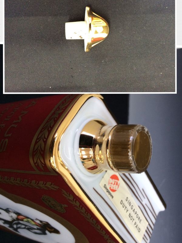永久定番 未開栓 古酒 CAMUS NAPOLEON 赤陶器 替栓付き 箱縦25cm 横15cm カミュ ナポレオン ブック 赤 アルコール ブランデー コニャック 管41370304