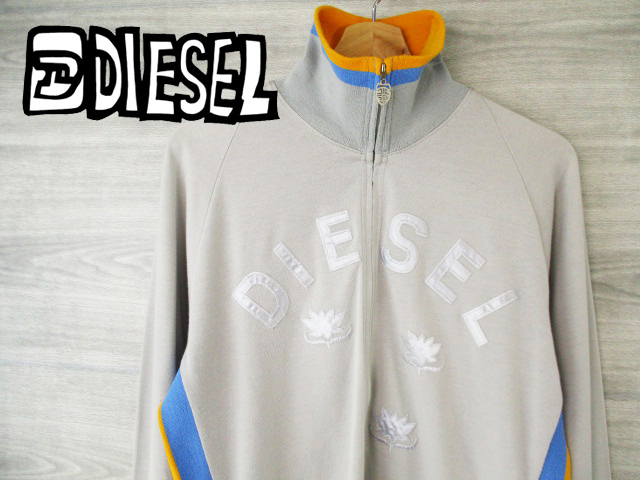 46y DIESEL●秋冬●ディーゼル＜デカロゴ・フルジップジャージ＞Lサイズ ジャケット●Ricicli17