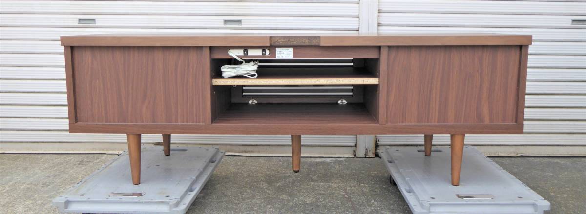 ショップ未使用保管品 KEYUCAマライカ TVボードII ウォルナット色140cm 
