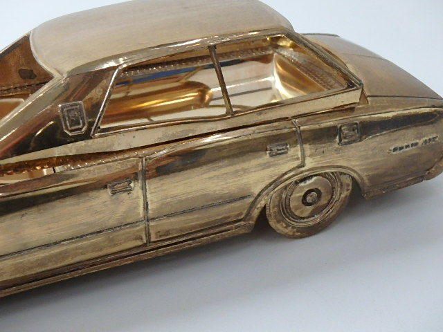 日産 セドリックY30金属製シガレットケース オルゴール 当時物！NISSAN