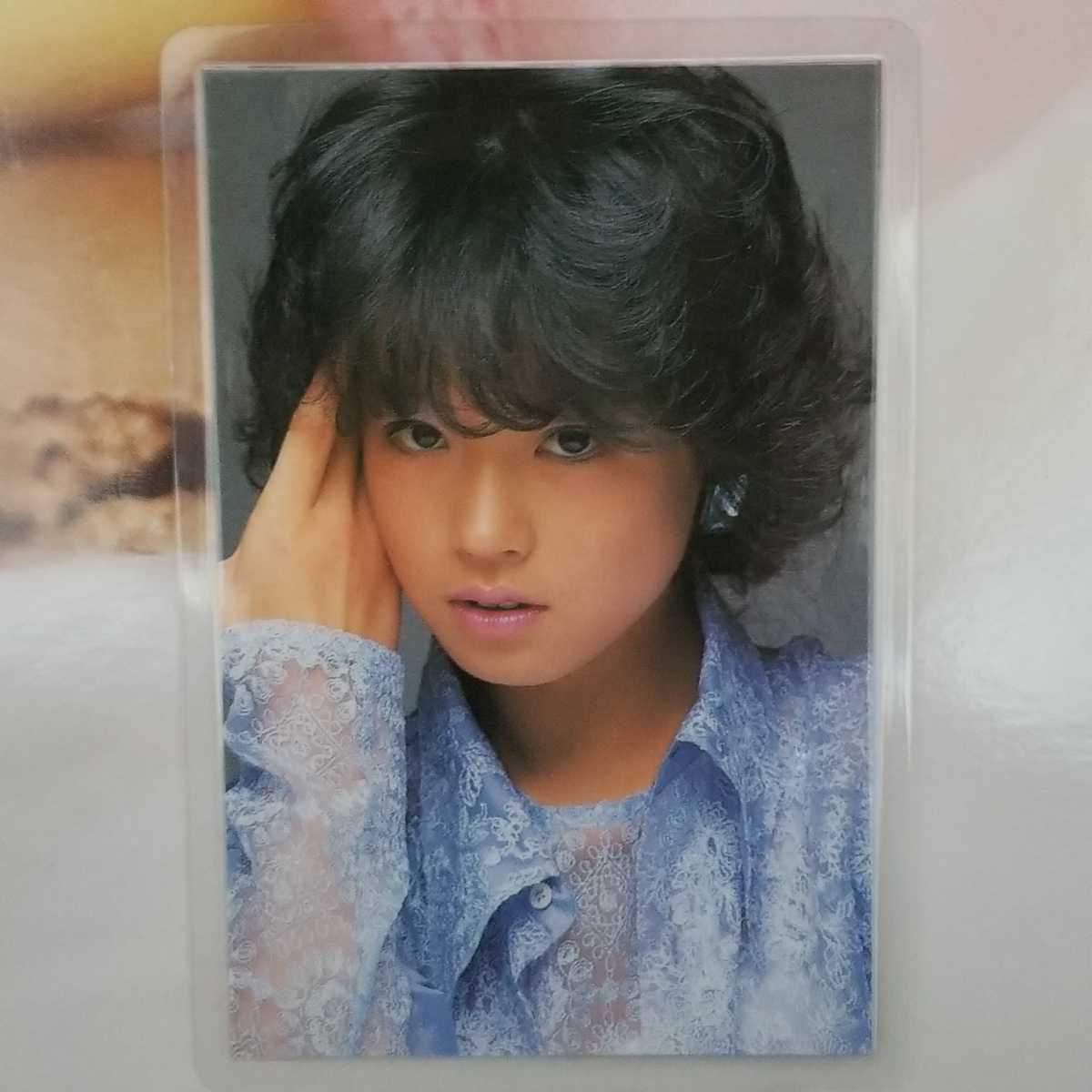 中森明菜□当時物 研音 ラミネートカード写真 アマダ ブロマイド 7点 