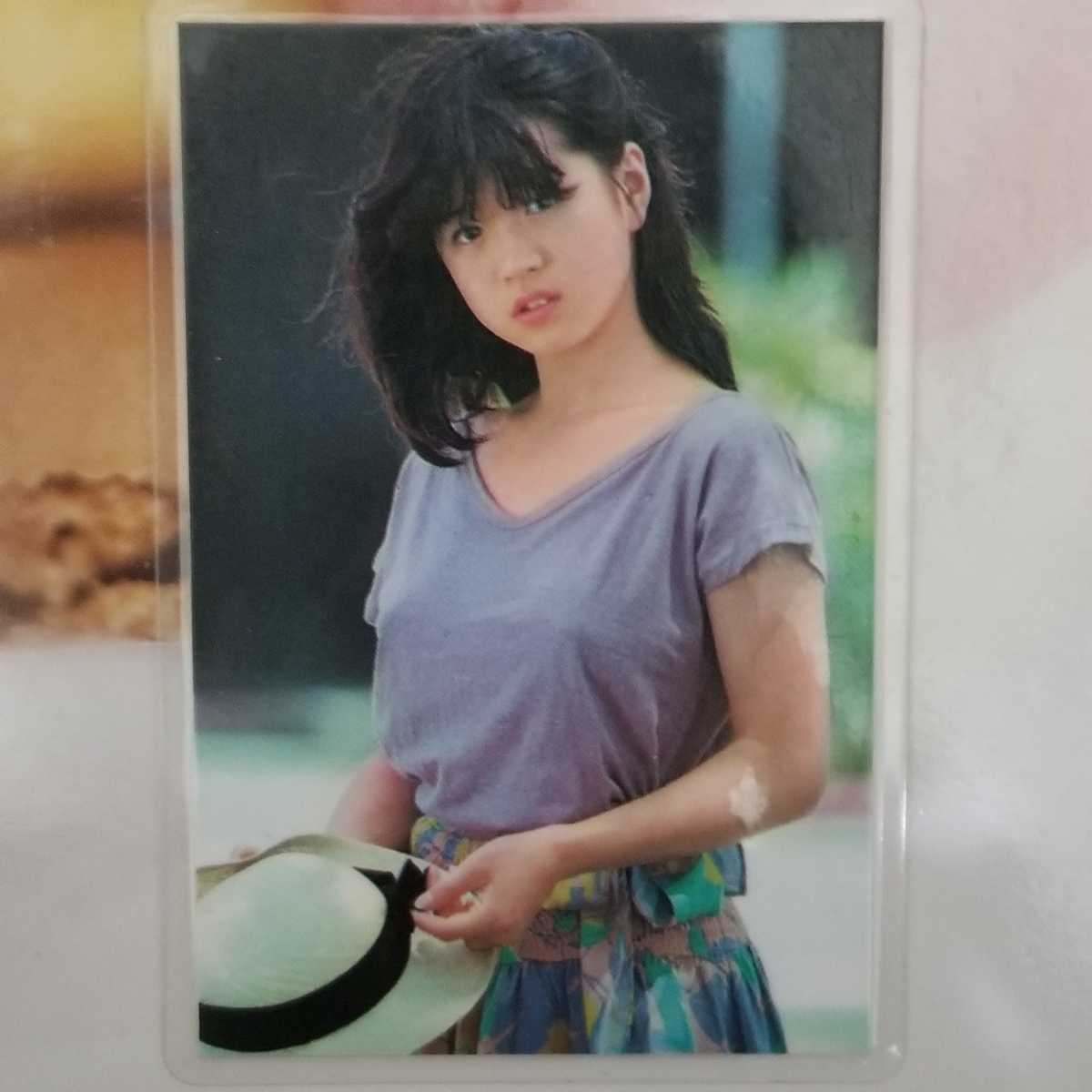 中森明菜□当時物 研音 ラミネートカード写真 アマダ ブロマイド 7点 