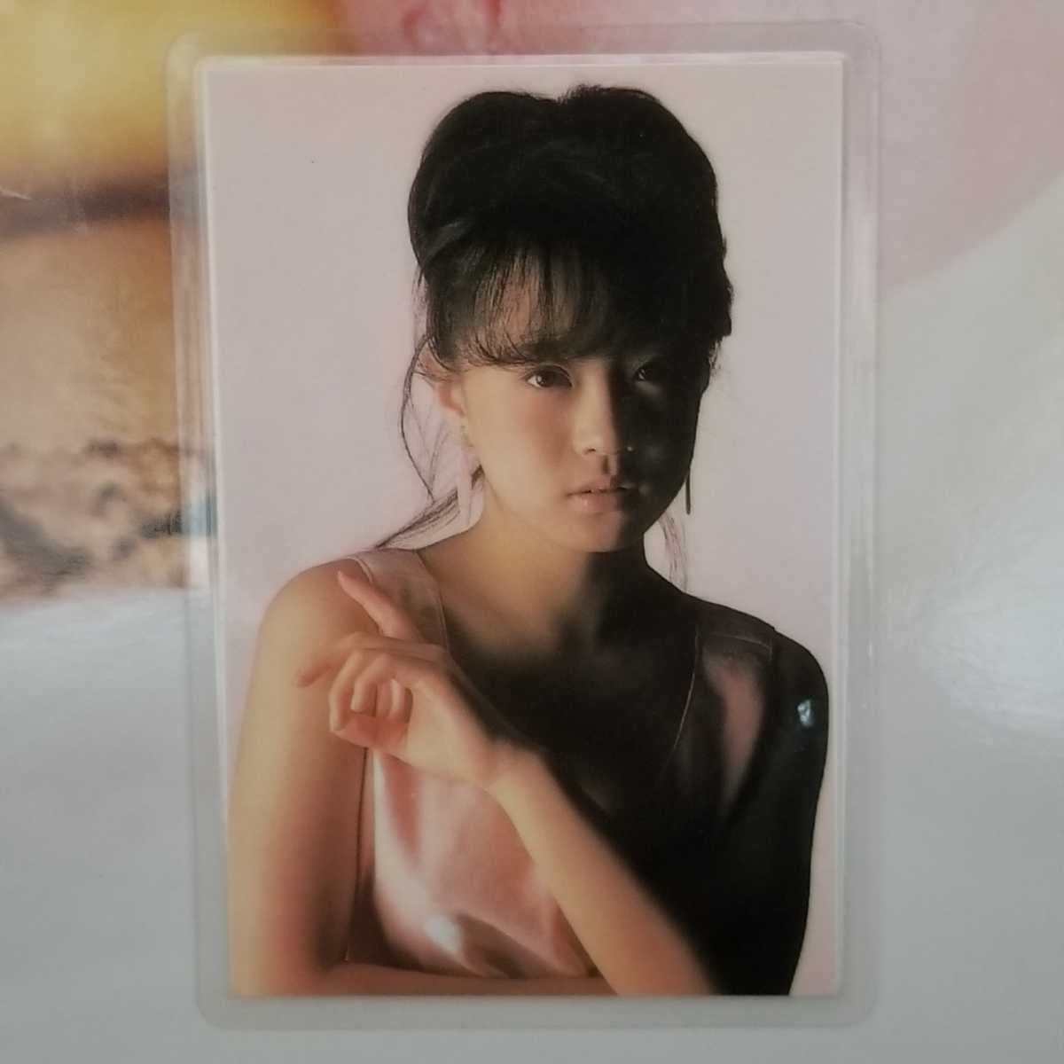 中森明菜□当時物 研音 ラミネートカード写真 アマダ ブロマイド 7点