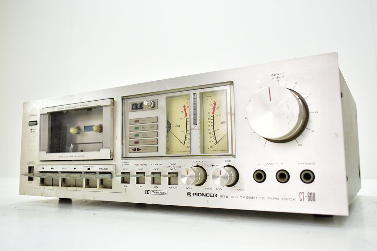PIONEER CT-600 ステレオ カセットデッキ 再生OK[パイオニア][CASSETTE TAPE DECK]M