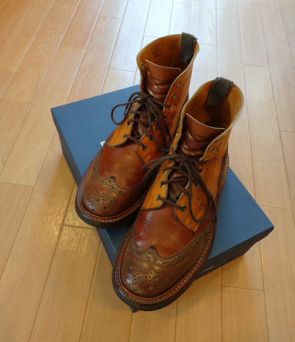 shop Hummingbirds hill Yahoo オークション トリッカーズ ハミング・バード・ヒルズ - WING BOOTS TIP Tricker s Hummingbirds hill CALF ああ ハミングバーズヒル別注 Tricker s トリッカーズ のコードバン Tricker s バートン
