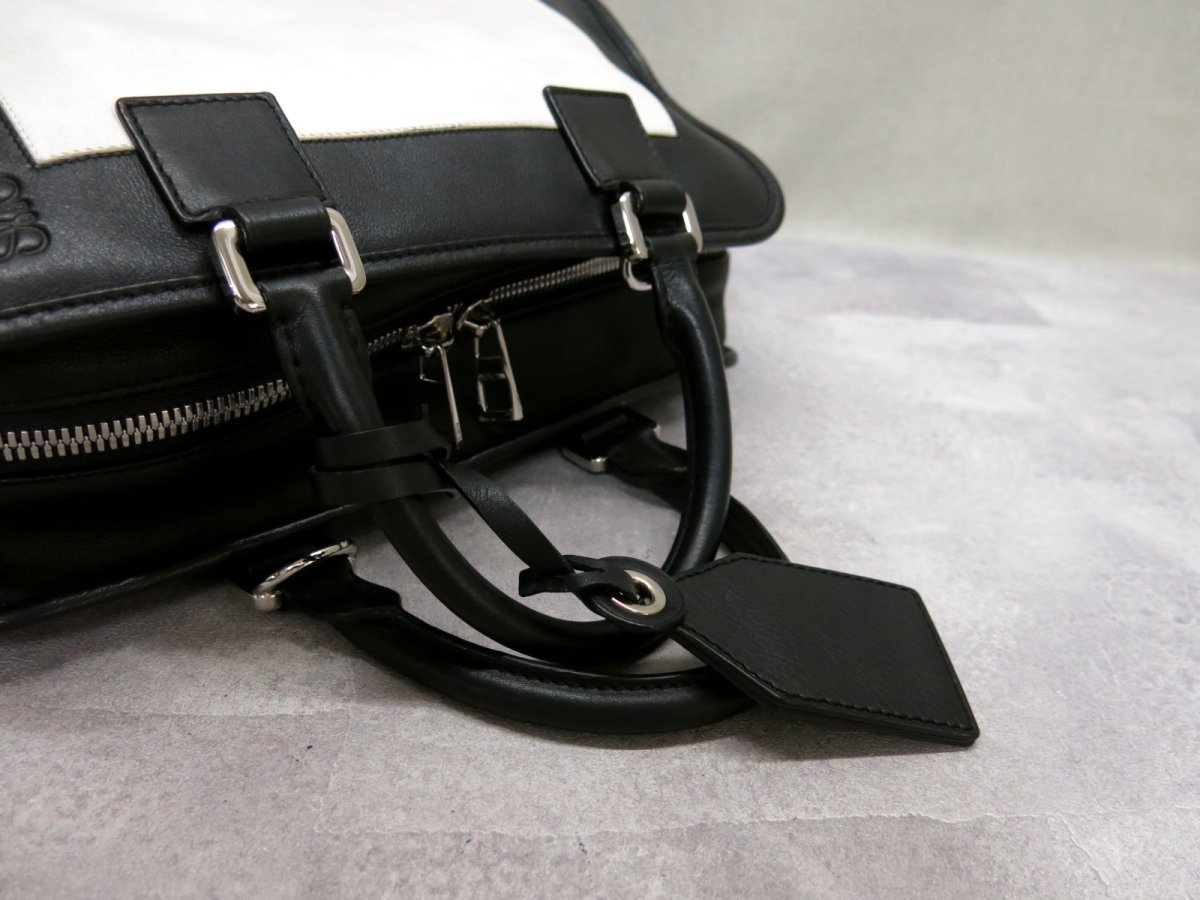 ○超美品○LOEWE ロエベ○アマソナ○アナグラム ロゴ型押し○カーフ 