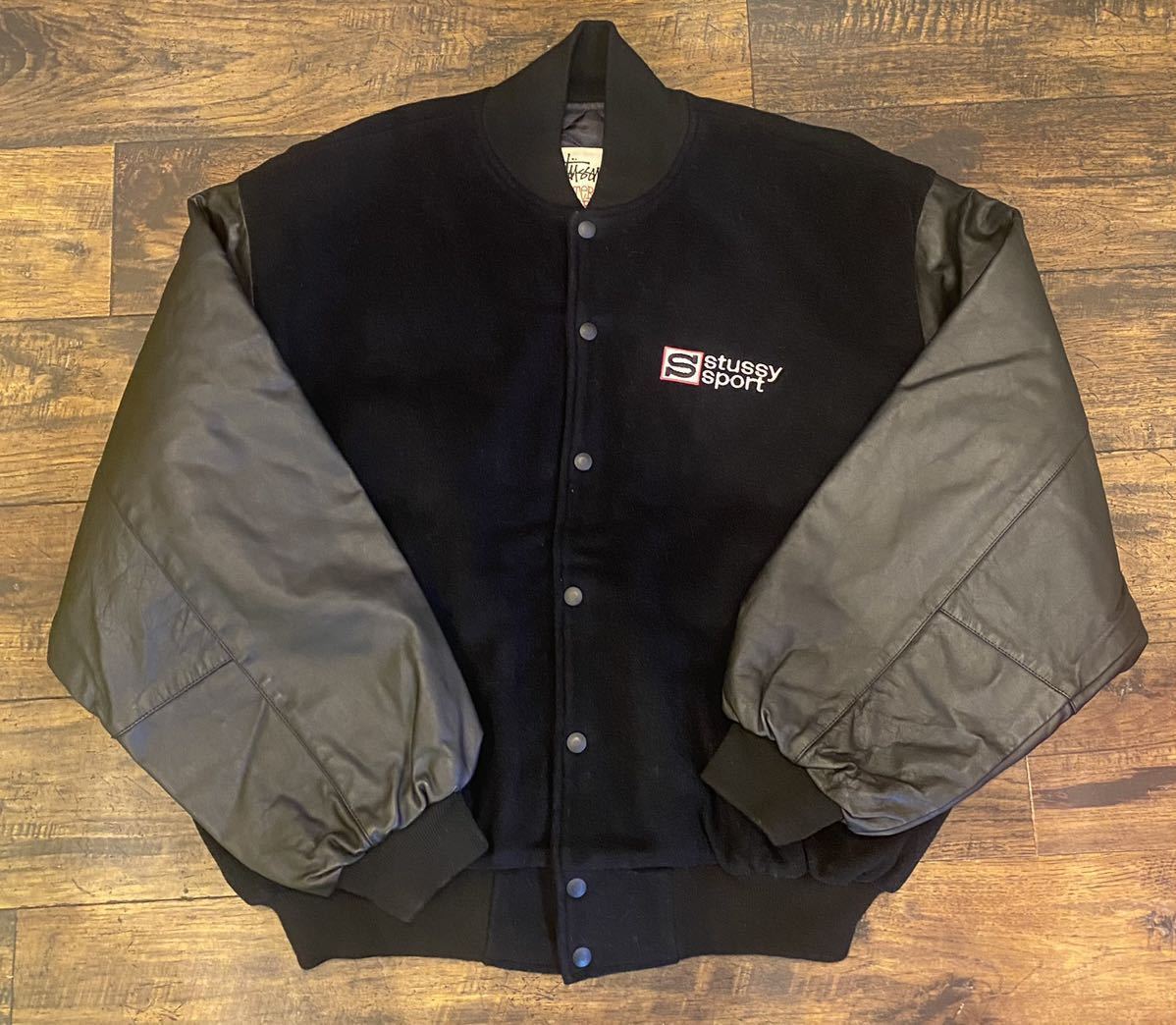 美品 STUSSY メルトンスタジャン stussy SPORTLサイズ オールドSTUSSY  