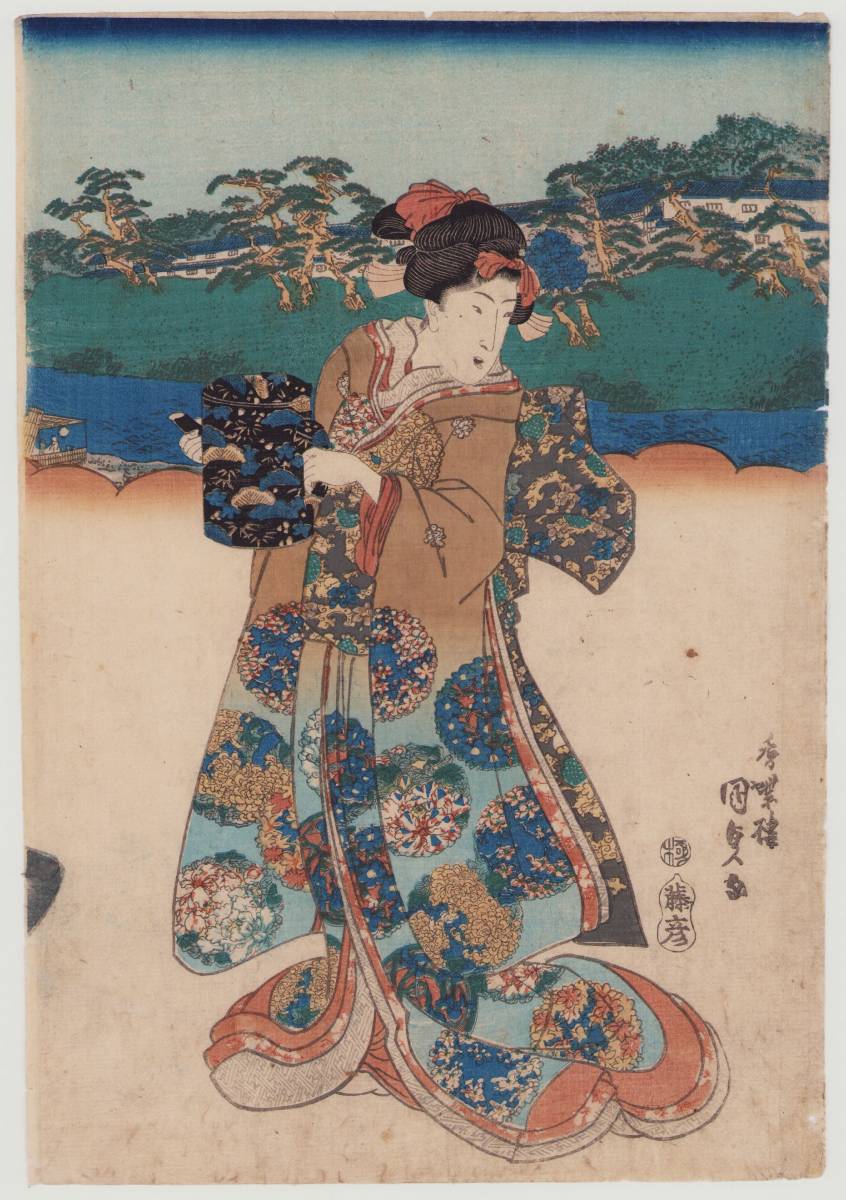 hana_desu15 東都虎御門之図 三枚続 歌川国貞 Kunisada 江戸時代 本物