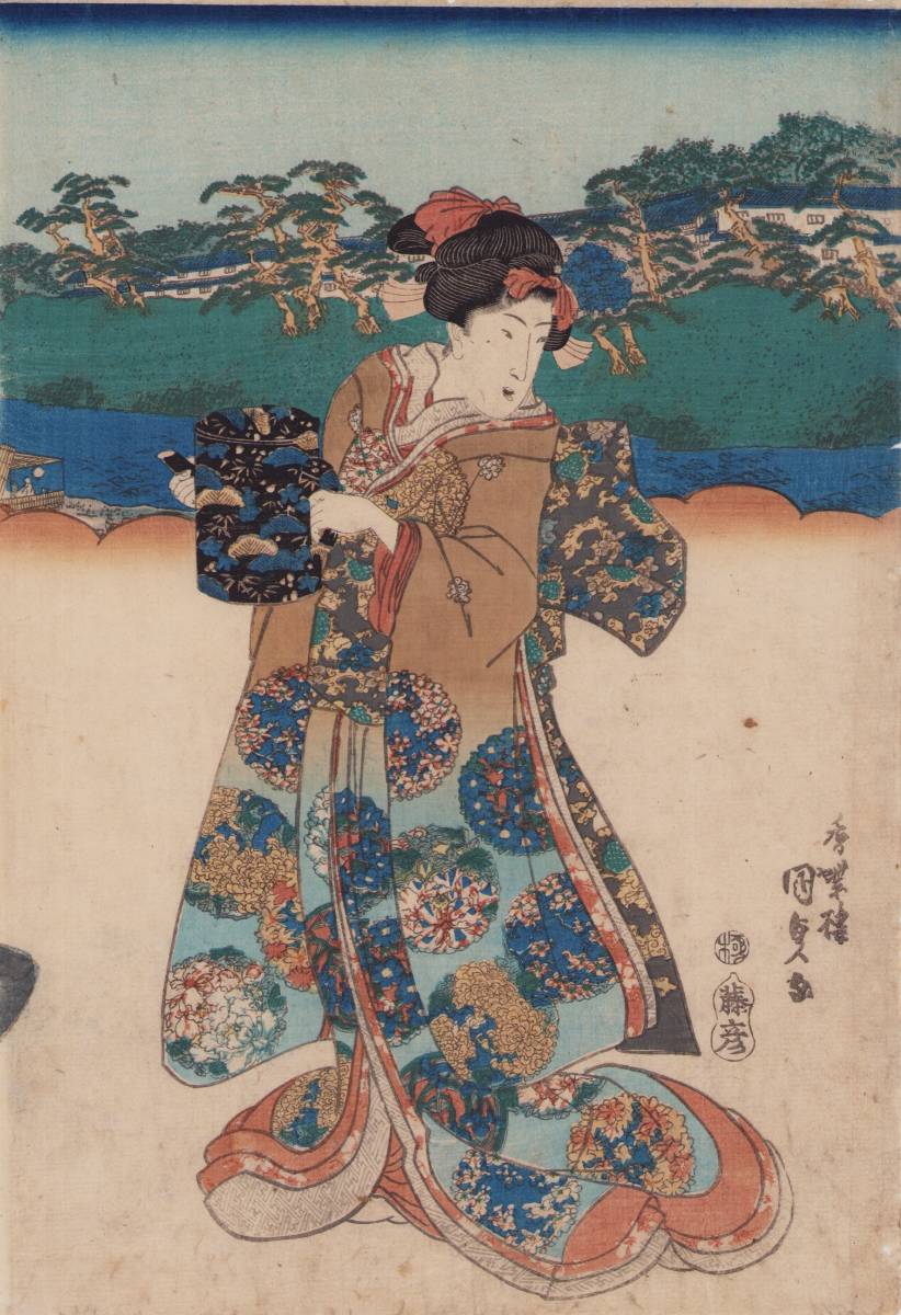 hana_desu15 東都虎御門之図 三枚続 歌川国貞 Kunisada 江戸時代 本物