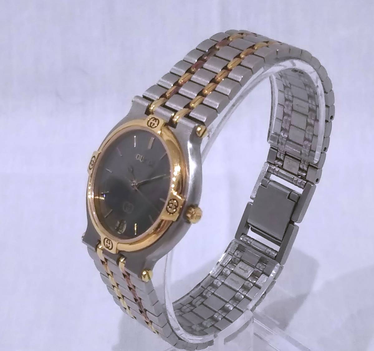 1円スタート！】GUCCI グッチ メンズ 腕時計 時計 9000M ステンレス