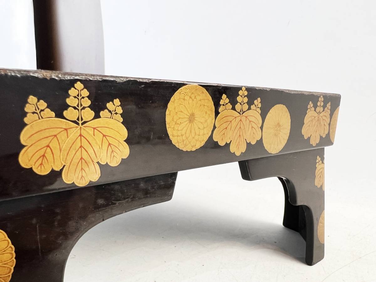 時代物 金蒔絵 御膳台 漆器 黒面朱 蒔絵四足膳 1円スタート 古美術 骨董