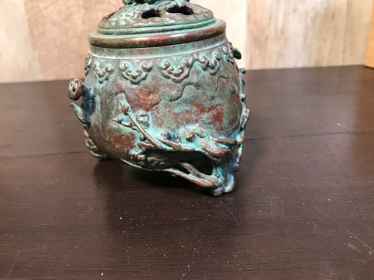二上常太郎 高岡銅器 二上元威（二上常太郎）蝋型鋳銅香炉買取実績｜日