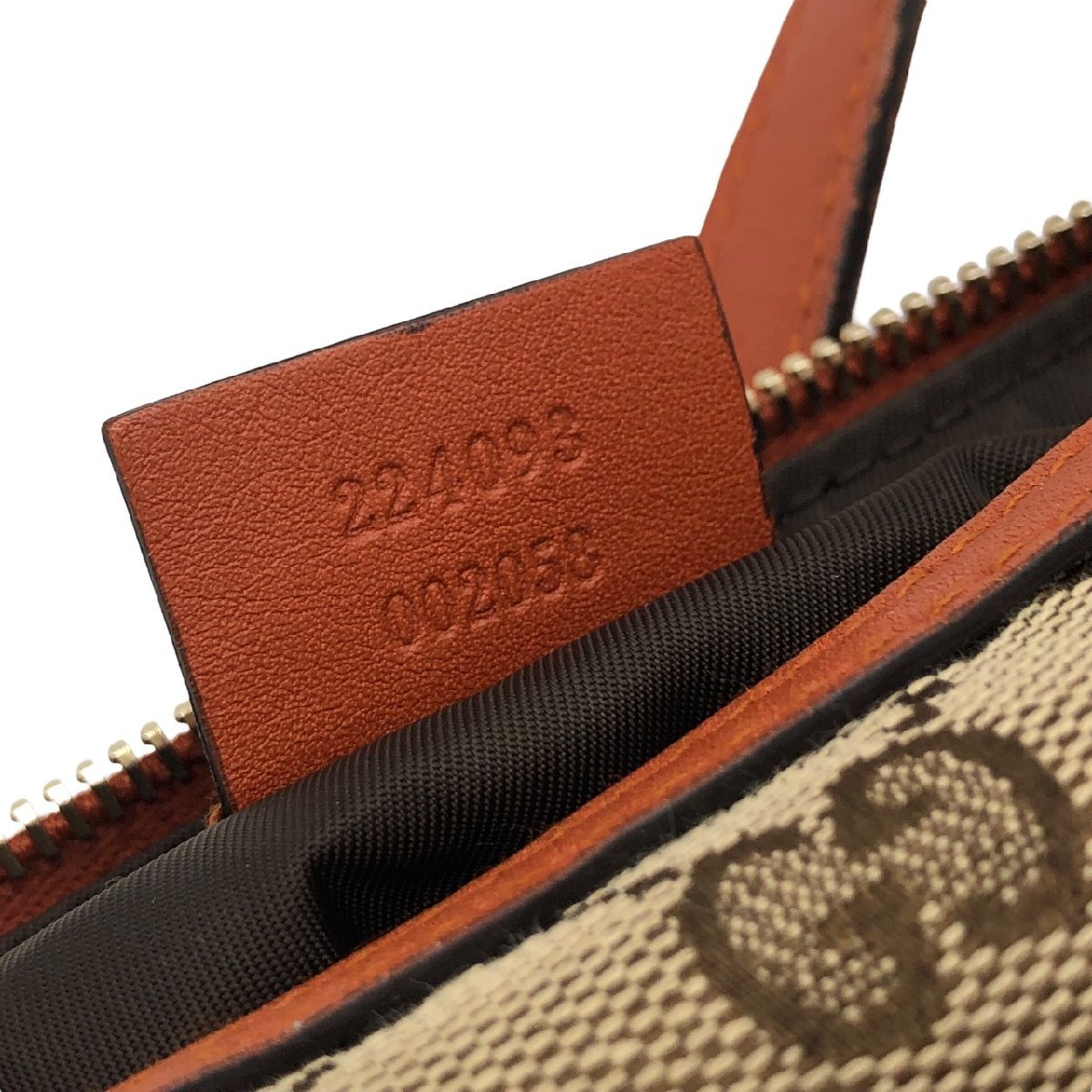 美品 GUCCI グッチ 224093 002058 ロゴ GG キャンバス レザー ミニ 