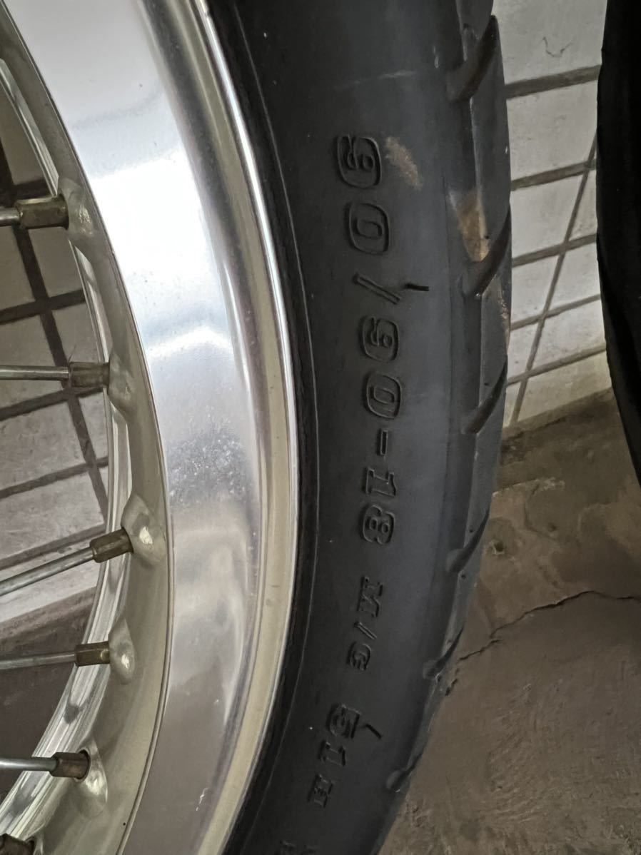 RK EXCEL Hリム ホイールセット ハブクッション付 刻印有GS400 GT380 