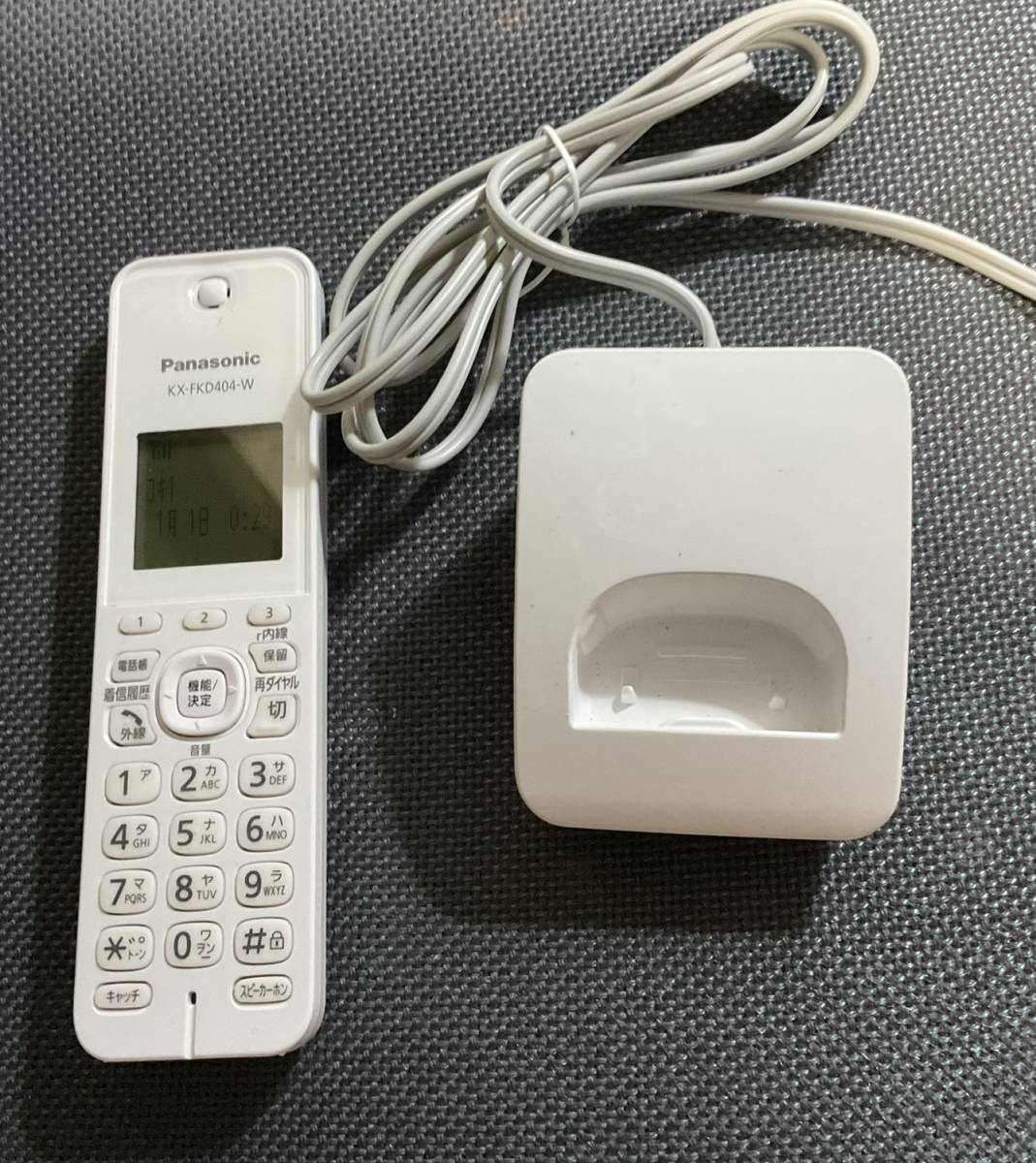 パナソニック ファックス KX-PZ200-W 子機1個付き（KX-FKD404-W) 中古