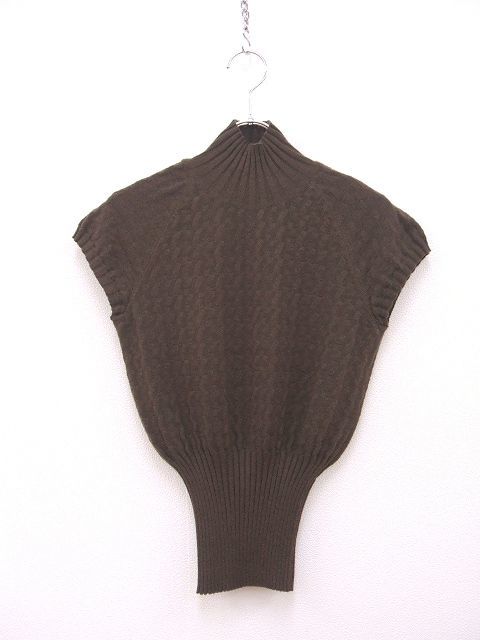 本物保証，新作登場 2-1003T HERMES ハイネックノースリーブニット エルメスジャポン カシミヤ100％ ニット ブラウン エルメス 194302(ノースリーブセーター)｜売買されたオークション情報、yahooの商品情報をアーカイ 女性用