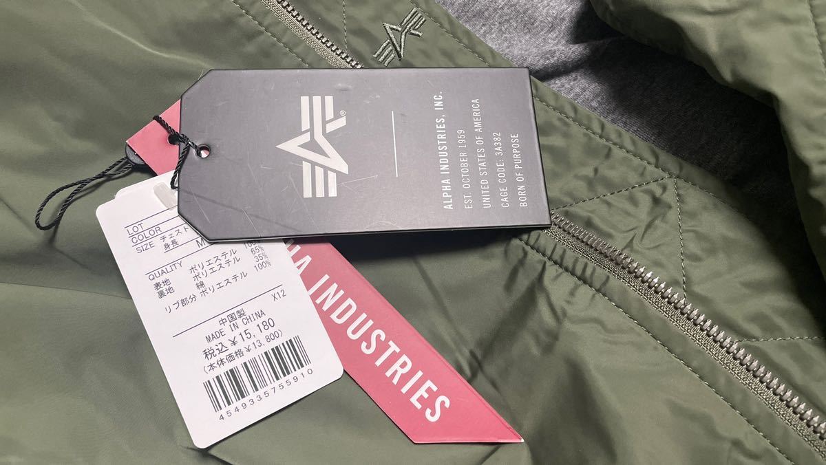 未使用 タグ付き！】アルファインダストリーズ ALPHA INDUSTRIES 